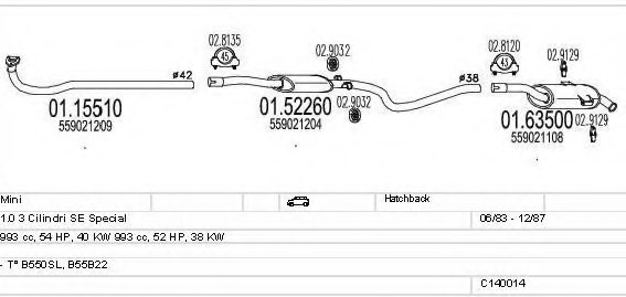 MTS C140014023705 Exhaust System